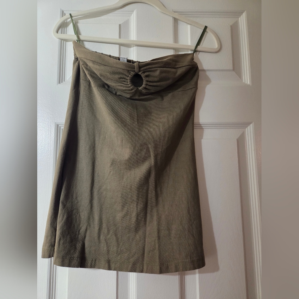 Strapless Top With Keyhole